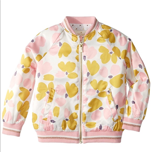 kate spade Other - Kate Spade Little Girls Floral Bomber Jacket
